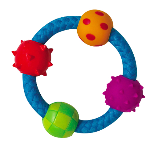 Игрушка для собак Канат-кольцо с мячиками